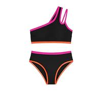 - Maillot de bain 2 pièces avec bretelles individuelles et rembourrage de poitrine intégré - Bikini coloré pour les enfants de 7 à 16 ans - Idéal pour la piscine, la source thermale, la plage de sable