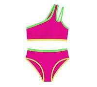 - Maillot de bain 2 pièces avec bretelles individuelles et rembourrage de poitrine intégré - Bikini coloré pour les enfants de 7 à 16 ans - Idéal pour la piscine, la source thermale, la plage de sable