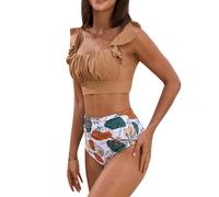 Maillot De Bain 2 Pieces Bandeau Femme Ensembles Robe Longue Brassiere Bronzant Bretelle Combishort 1piece Echancré Rétro Qui Nageur Mauve Gainante June Roi par Burqa Ridicule