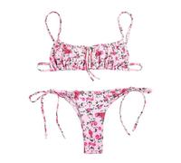 Maillot de Bain 2 Pieces, Ensembles de Bikini pour Femmes Maillots de Bain Taille Haute Maillots de Bain Deux pièces Imprimé Floral Bikinis Triangle Sexy