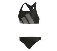 Adidas Bikini Big Bars C-Back, dos en C, Noir, Taille 38 Femme