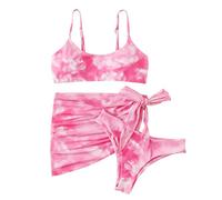 Maillot De Bain 2 Pieces Femme- Ensemble Bikini Imprimé pour Maillot De Bain Trois PièCes avec Soutien-Gorge IntéGré VêTements De Plage Chic