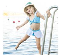Maillot De Bain 2 Pièces Fille Princesse Uv Upf 50+ Bleu 3/4A