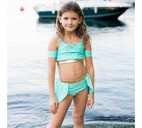Maillot De Bain 2 Pièces Fille Princesse Uv Upf 50+ Vert 3/4A