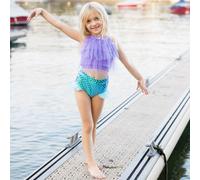 Maillot De Bain 2 Pièces Fille Sirène Uv Upf 50+ Violet 3/4A