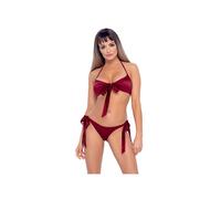 Maillot de Bain 2 Pièces Noeuds Bordeaux