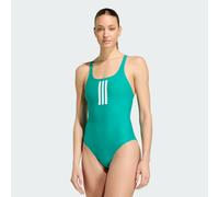 Maillot de bain 1 pièce dos en V femme adidas 3-Stripes Vert 36