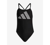 Maillot de bain adidas 3 Bar Logo Print noir blanc femme - 40