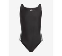Maillot de bain adidas 3S noir mat blanc fille - 110