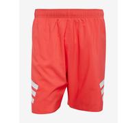 Maillot de bain adidas 8 pouces 3 bandes rouge blanc - M