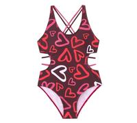 Maillot De Bain Ado Fille 1 Pieces 5-14 Ans Creux Pas Cher Maillot De Bain Une Pièce Enfant Fille Gainant Monokini Mignon Chic Casual Plage Océan Natation Piscine (Bordeaux, 11-12 Ans)