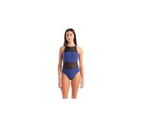 Maillot de bain arena mesh panels dos vent bleu femme