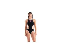 Maillot de bain arena one big logo noir blanc femme