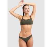 Maillot de bain Arena pour femmes bikini solide bandeau tie back, vert (kaki)...