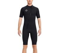 Maillot de bain avec manches Combinaison en néoprène pour hommes, natation en eau froide, maillot de bain 3 mm, 1 pièce short de bain pour homme Sous-vêtements de mariée, Noir , XXL