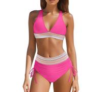 Maillot De Bain Bandeau Femme 2 Pieces Bikini Femme 2 Pieces Maillots,Deux Pièces Bronzant Ensemble Bikini Sexy Swimsuit Imprimé Floral Swimwear