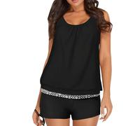 Maillot de Bain Bandeau Maillot Fe Bain Femme Women's Spring Summer Solid Color Camisole Split Sleeveless Bikini Set with Breast Topper de Femme Vetement Vintage (Black S)