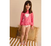 Maillot de bain bébé 2 pièces t-shirt de protection uv & culotte ciao milano rose 4A