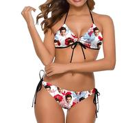 Maillot de Bain Bikini Personnalisé avec Visages, Ensemble de Bikini Visage Personnalisable pour Femme Maillots de Bain Deux Pièces Ensemble de Bikini Visage Personnalisé pour Vacances à la Plage