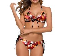 Maillot de Bain Bikini Personnalisé avec Visages, Ensemble de Bikini Visage Personnalisable pour Femme Maillots de Bain Deux Pièces Ensemble de Bikini Visage Personnalisé pour Vacances à la Plage