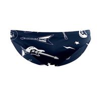 Maillot de bain bikini personnalisé pour homme Motif guitare Bleu marine, L-taille30/longueur1.3/jambe ouverture51 cm, L/taille unique