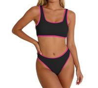 Maillot De Bain Blanc Deux Piece Ronde Défaut Sport Surf Balconnet 95d Effet Incontinence Affinant Cycliste Qui Drapé Zippé V Fleurie Thermale Modelant Rapide Moulant