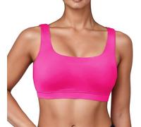Maillot De Bain Brassiere - Haut de Bikini Sport Bande Large Femmes Rose - Séchage Rapide Soutien pour entraînement Natation Yoga Aquatique