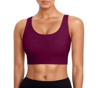 Maillot De Bain Brassiere - Haut de Bikini Sport Bande Large Femmes - Séchage Rapide Soutien pour entraînement Natation Yoga Aquatique Brassière Maillot De Bain Femme