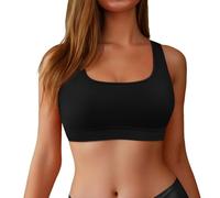Maillot De Bain Brassiere - Haut de Bikini Sport Dos Femmes - Séchage Rapide Soutien Réglable pour Aqua Fitness