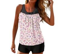 Maillot De Bain Brassiere Maillot De Bain Push Up D'Été Pour Femme Maillots De Bains Décontracté Gainant Haut De Tankini Élégant À Imprimé Floral Vintage Avec Bas De Maillots De Bains Maillot De