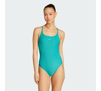 adidas Damen ICONISEA Ribbed Padded Thin Straps Swimsuit, Pure Teal, 30