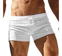 Maillot de Bain Bronzant Homme Short Grande Taille 5XL Plage Piscine Vente Flash Boxer Sexy Fantaisie Unie Transbronzant XXL Surf Sport Boxer Piscine Bronzant Calecon de Bain Homme XL