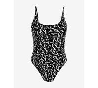 Maillot de bain Calvin Klein Scoop All Over Print noir blanc femme - L