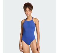 MAILLOT DE BAIN COL MONTANT 3 BANDES PEACHSOFT AVEC BRETELLES QUI S’ATTACHENT DE 2 FAÇONS Semi Lucid Blue 44