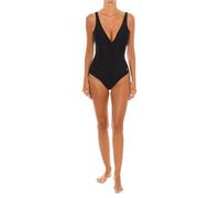 Maillot de bain col V pour femme 46221-Le noir 48