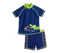 maillot de bain crocodile résistant aux UV bleu