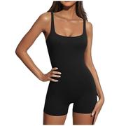 Maillot de bain de sport pour femme avec jambes - Noir - Maillot de bain une pièce - Coupe ventre plat - Protection UV UPF 50+ - Rashguard - Surf - Maillot de bain d'été pour femme - Mode plage