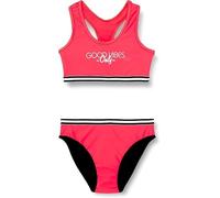 Maillot de Bain Deux pièces menstruel pour Fille, uni Rose Fluo écriture