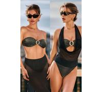 Maillot de bain deux pièces multi-façons Noir M