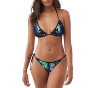 Maillot de bain deux pièces pour femme imprimé manoir hanté noir confortable vêtements de plage d'été activités aquatiques en plein air, Noir , S