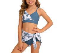 Maillot de Bain Deux pièces pour Filles, Comprenant Un Adorable Haut Anti-UV et Un Short de Bain, idéal pour Les Tout-Petits et Les Jeunes Filles. Ce Maillot de Bain Deux pièces (Navy, 15-16 Years)