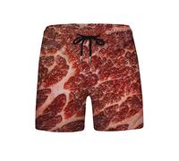 Maillot de bain en néoprène pour homme - Imprimé 3D réaliste - Short d'été - Maillot de bain de plage - Combinaison en néoprène - Haut pour homme, Bordeaux, XXXXL