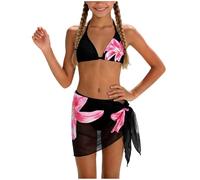 Maillot De Bain Enfant Fille 12 Ans Maillot de Bain Bikini Triangle 3 pièces pour Fille avec paréo Maillots Bains Maternités Years