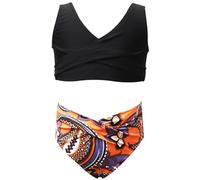 Maillot De Bain Enfant Fille Bikini - Maillots De Bain Deux Pièces pour Filles Protection Solaire UPF 50 Bikini avec Short De Bain pour Petites Filles Idéal pour La Plage Et (Black 4-5 Years)