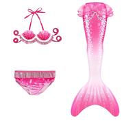 Maillot De Bain Enfant Fille - Joli Maillot de Bain d'été Cosplay Party Fille Manches Longues 3 Pièces Deguisement Océan Piscine Natation Plage Costume de Bain de Plage