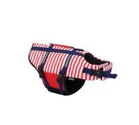 Maillot de bain et gilet de sauvetage pour chien - Gilet de natation réfléchissant à rayures pour chiens de petite, moyenne et grande taille - Protection UV et aide à la flottabilité pour l'été, la