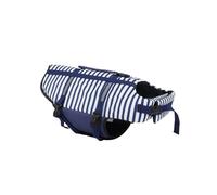 Maillot de bain et gilet de sauvetage pour chien - Gilet de natation réfléchissant à rayures pour chiens de petite, moyenne et grande taille - Protection UV et aide à la flottabilité pour l'été, la