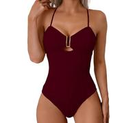 Maillot De Bain Femme 1 Piece Gainant Maillot de Bain Une pièce élégant à Taille Haute pour Nager confectionné en Tissu Doux avec des Bretelles Ajustables offrant Un Soutien Optimal (XL)
