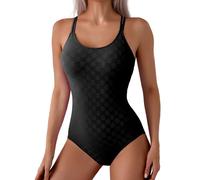 Maillot De Bain Femme 1 Pieces Sexy à Imprimé Lettre Sans Manches Dos Nu Bikini Femme Strass Monokini Swimsuit Amincissant Gainant Ventre Plat Slim Sport Plage Swimwear Costume Beachwear Été Respirant