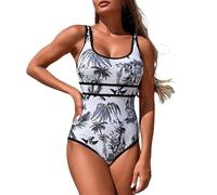 Maillot de Bain Femme 1 Pieces Sexy Bronzant Trendy Swimsuit For Women Deep V Neck Sexy Mesh Patchwork Monokini Comfy Breathable Bathing Suits Short Bain Femme Bas Maillots de Bain Menstruel (Grey, M)